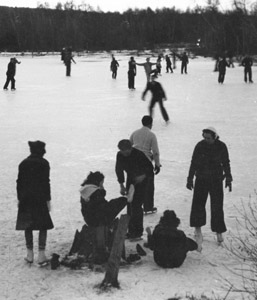 Skating pond between Freeland and Upper Lehigh, ca. 1939