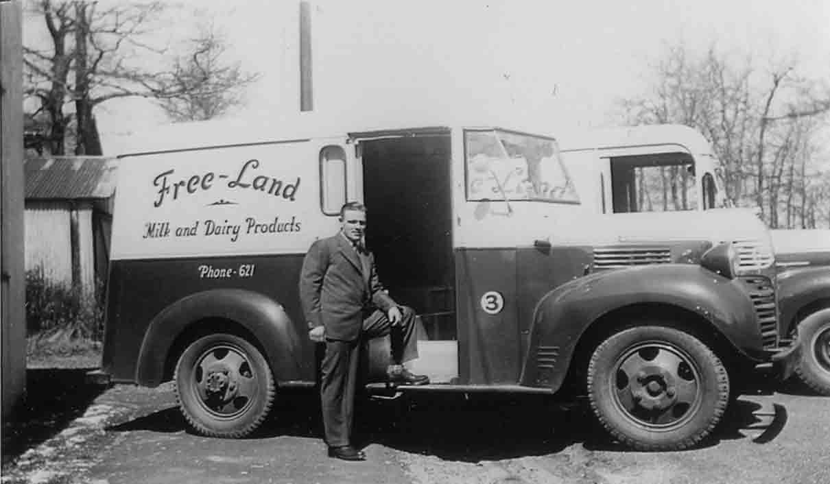 Lou Corazza and Freeland Dairy Truck