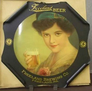 Freeland Brewery tin tray