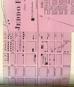 1873 map of Jeddo