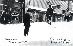 Schilcher Drug Store during 1914 blizzard