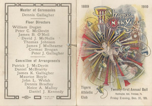 Tigers Ball program, 1909