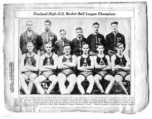 FHS 1930s basketball team
