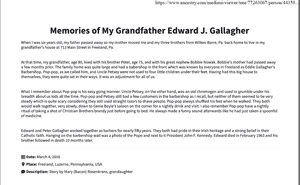 Memories of My Grandfather, by Mary Rosenkrans