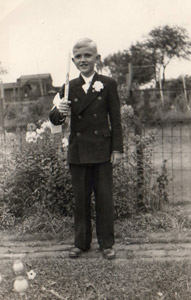 Ed Merrick, First Holy Communion day, 1945