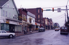 Centre Street above South St., looking north