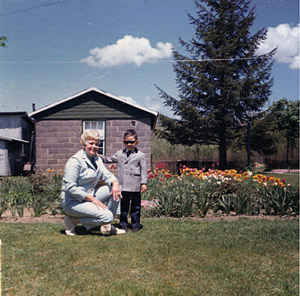 Highland home flower garden