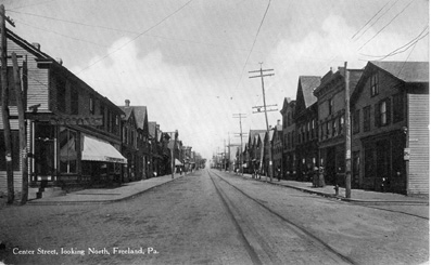 Possibly Centre Street at Luzerne Street, looking north