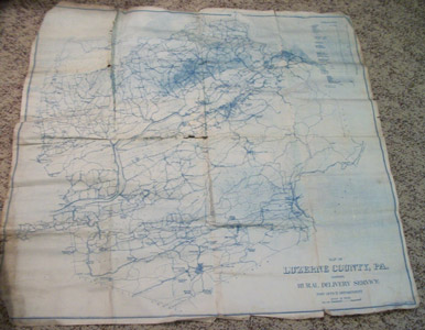 Postal rural delivery map of Luzerne County