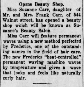 Suzanne Carr beauty shop opens