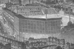 Forbes Field and the neighborhood below