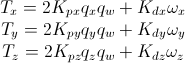 PD Controller Equations