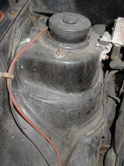 left front strut tower