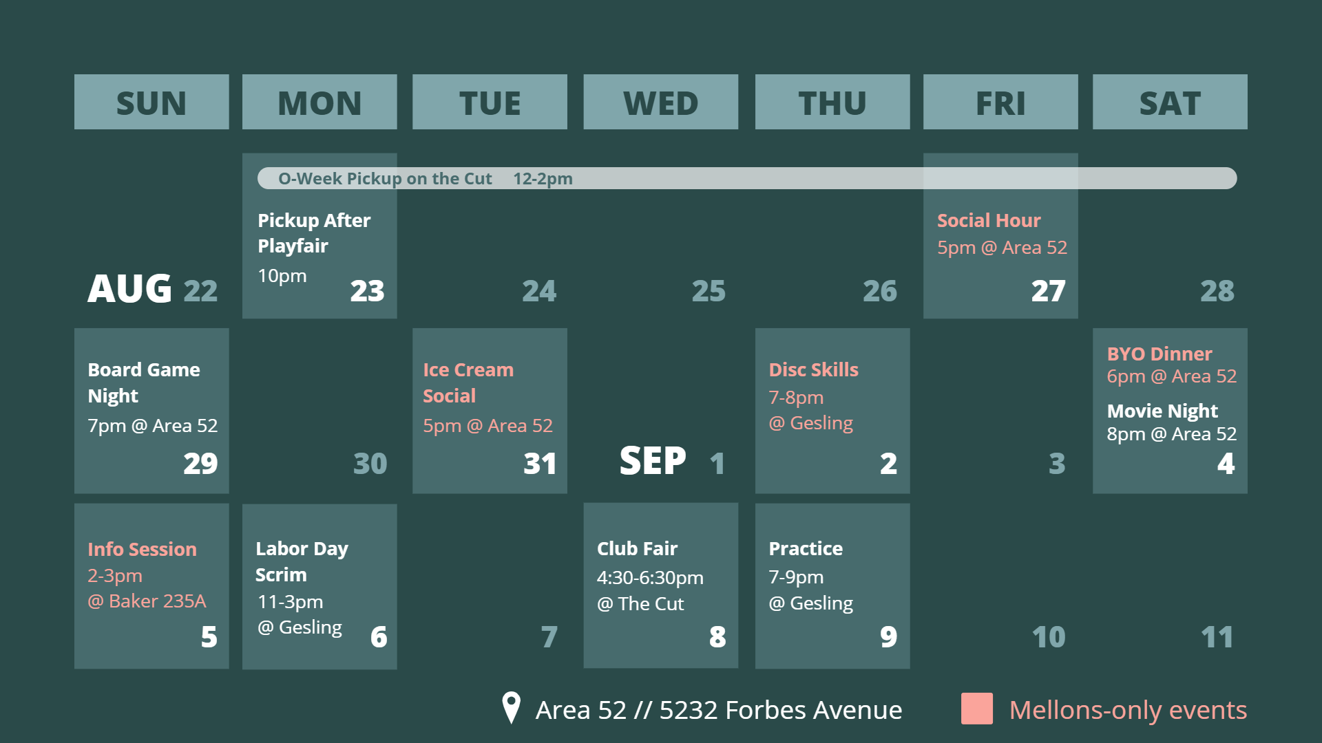 orientation calendar
